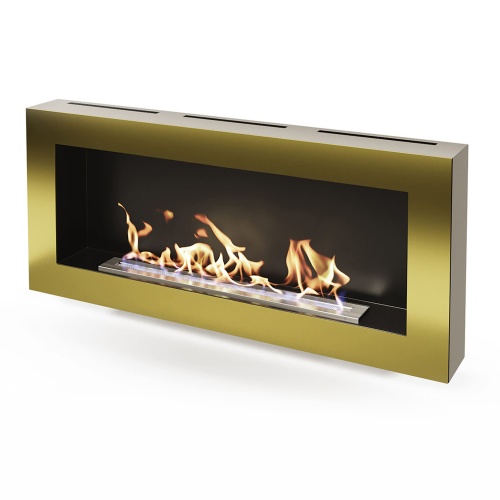 Биокамин "Русский огонь" Барокко 1100N настенный с декоративным стеклом (стемалитом)