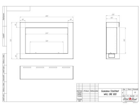 Биокамин SteelHeat WALL ONE 800 черный, стемалит Биокамин SteelHeat WALL ONE 800 черный, стемалит по цене 29 505 руб.