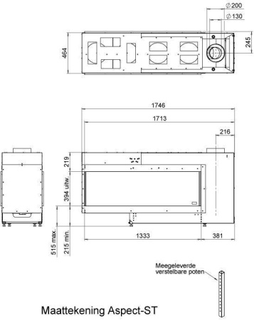 Газовый камин Faber Aspect ST XL