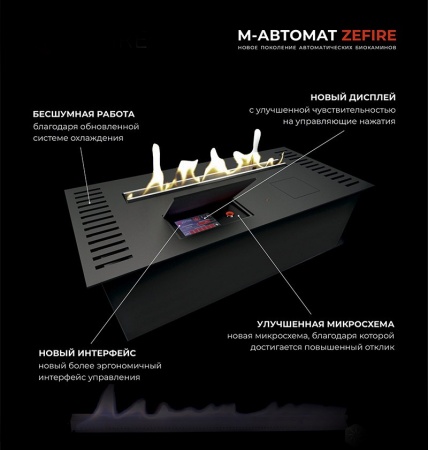 Автоматический биокамин ZeFire M 1800 шлифованный Автоматический биокамин ZeFire M 1800 шлифованный по цене 449 000 руб.