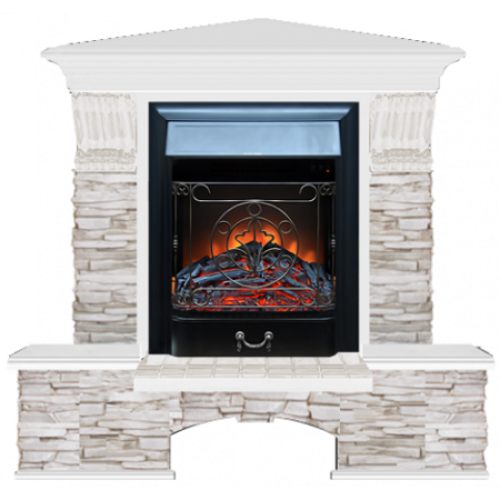 Бостон К Мисхор угловой (белый)+Majestic Black